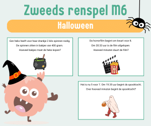 Werkbladen rekenen Halloween