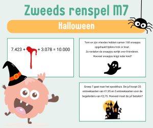 Werkbladen rekenen Halloween