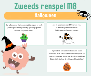 Werkbladen rekenen Halloween