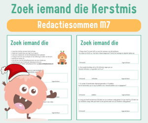 Werkbladen kerst rekenen groep 7