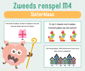 Werkbladen rekenen Sinterklaas zweeds renspel