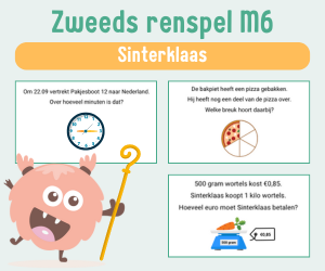 Werkbladen rekenen Sinterklaas zweeds renspel