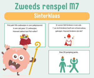 Werkbladen rekenen Sinterklaas zweeds renspel